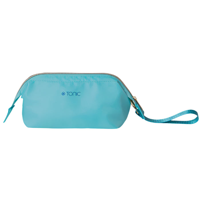 Peach & Aqua Vacationer Makeup Bag