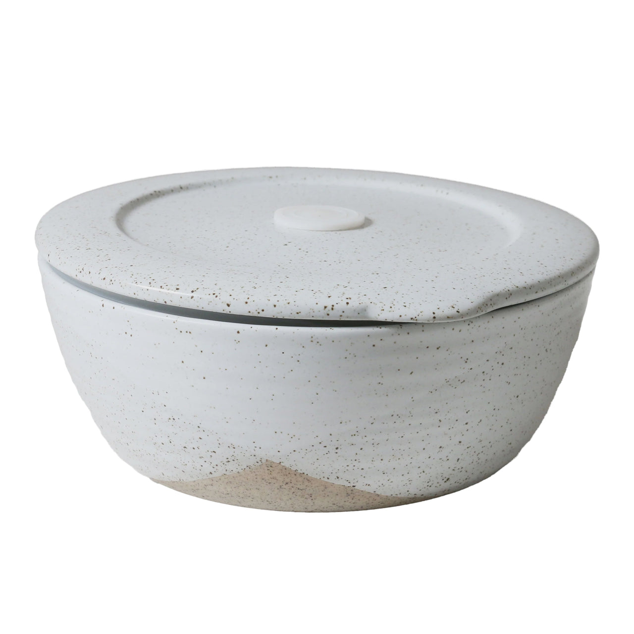 1 Litre Pottery Container- White Speckle
