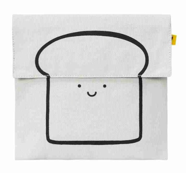 Flip Snack Sack - Happy Bread Black