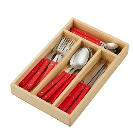 Remy 24pc S/S Cutlery - Tomato