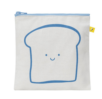 Zip Snack Sack, Sandwich - Happy Bread Blue