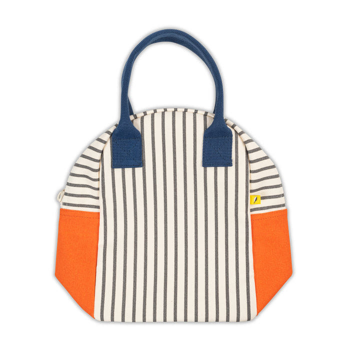 Zipper Lunch Bag - Pencil Stripe Nautical