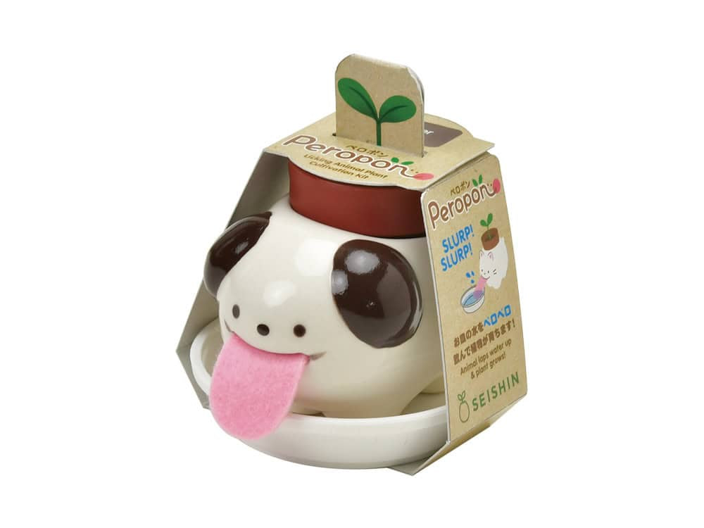 dog tongue plant pot Peropon Dog – White Clover