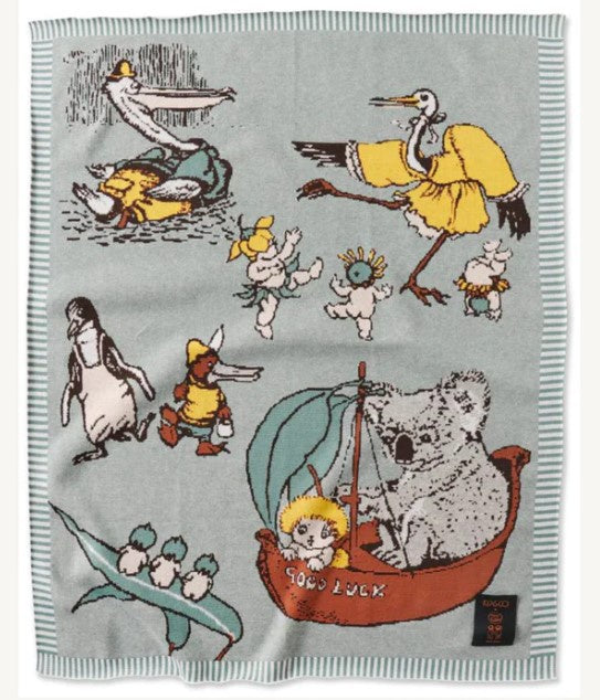 Walnut + May Gibbs Billy Blanket - Spring Floral main image 1