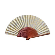 Hand Fan - Gold Boho Paisley