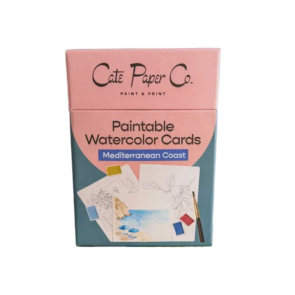 Paintable Watercolour Card Deck - Mediterranean Coast