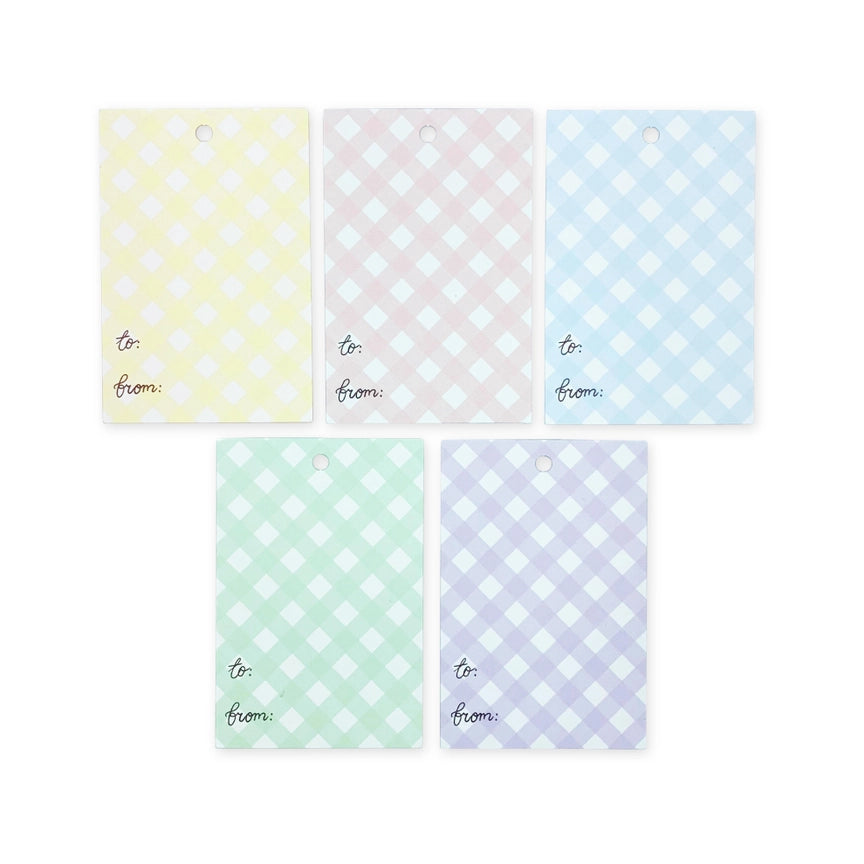 Gingham Gift Tags - Set of 10