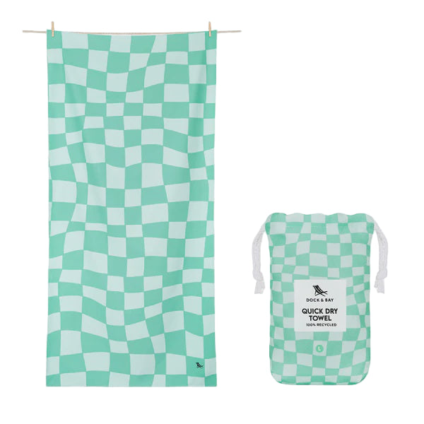Dock & Bay Beach Towel L - Check Mate