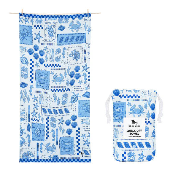Dock & Bay Beach Towel L - Grecian Shores