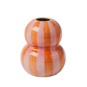 Fonda Vase - Pink Orange Stripe