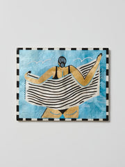 Capiz Shell Art Tile - Beach Day - Towel Off
