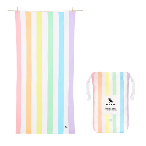 Dock & Bay Beach Towel L - Unicorn Waves