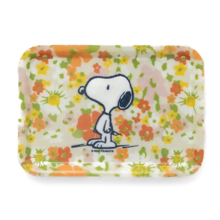 Vintage-Style Tray - Snoopy Wildflowers