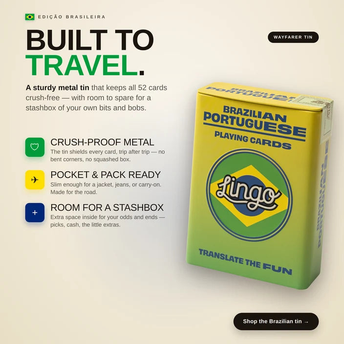 Brazilian Playing Cards in Wayfarer Tin