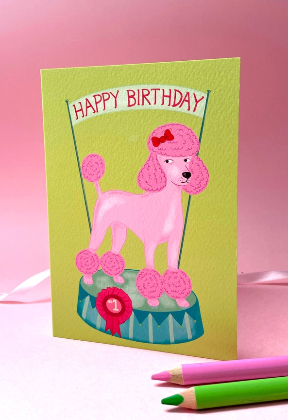 Pink Poodle Card