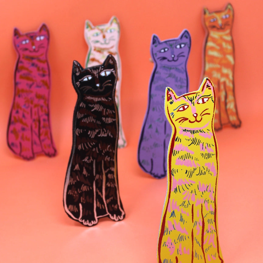 Cat Tails Bookmark - Black