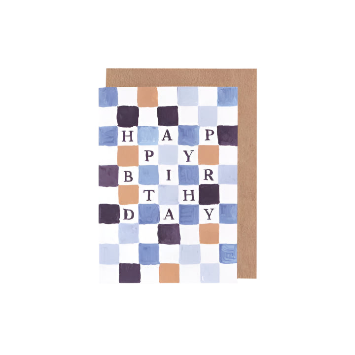 Checkerboard Mini Birthday Card