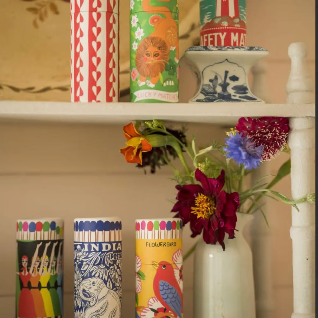 Cylinder Safety Matches - Flowerbird