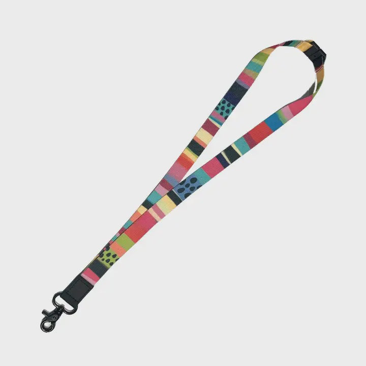 Lanyard With Clasp - Rainbow Stripe