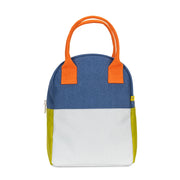 Zipper Lunch Bag - Two Tone Citrus Sky