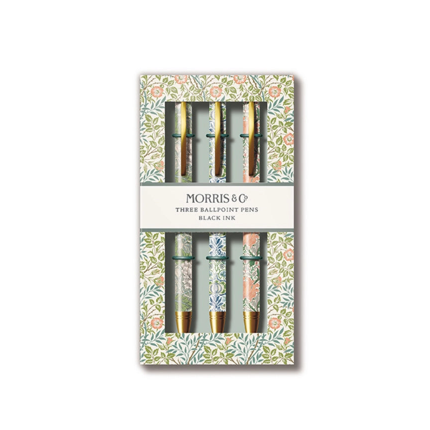 Gift Set of 3 Pens - William Morris Helena Peach