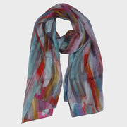 Abstract Pure Silk Scarf - Rainbow Swatches