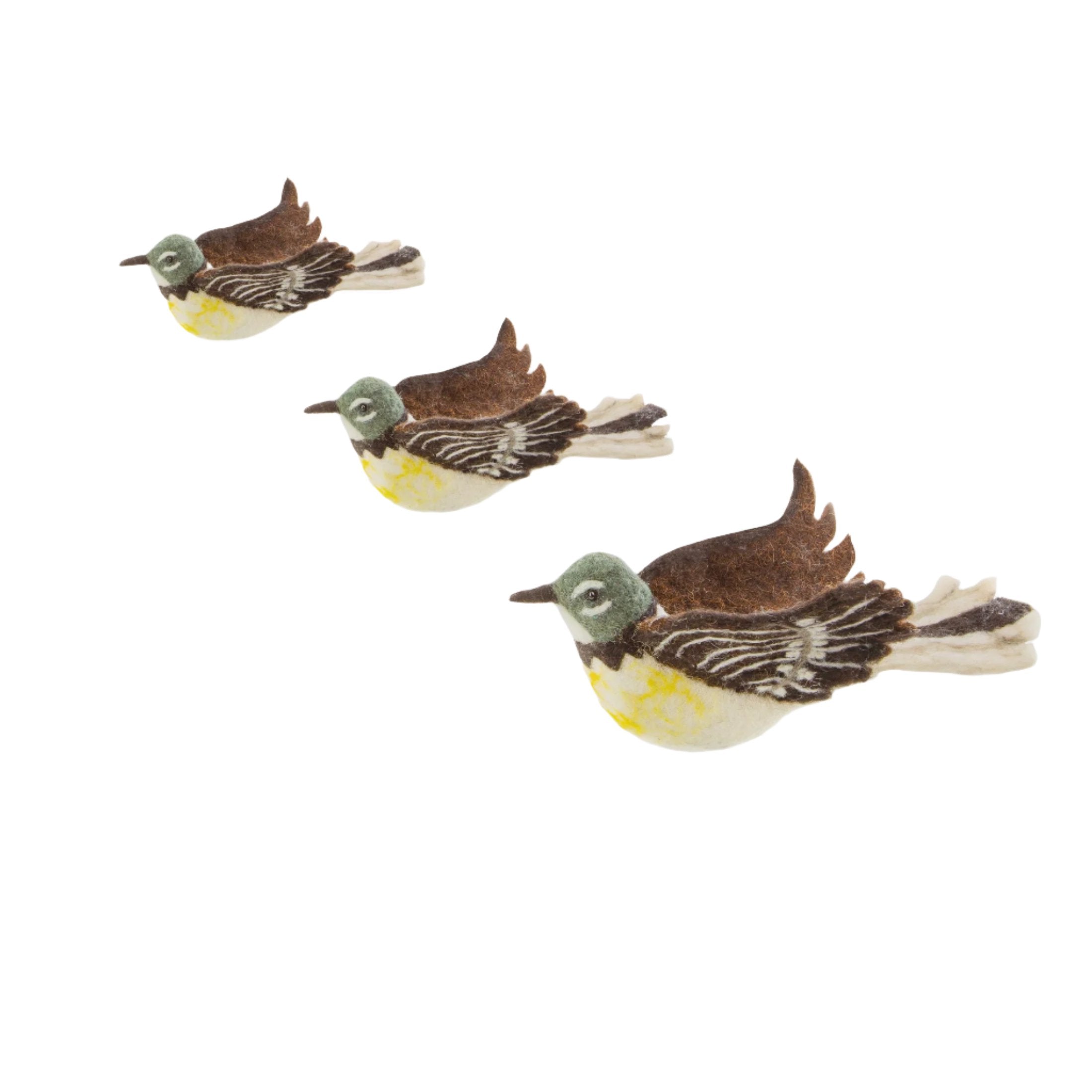 Felt Flying Wall Trio - Fantail
