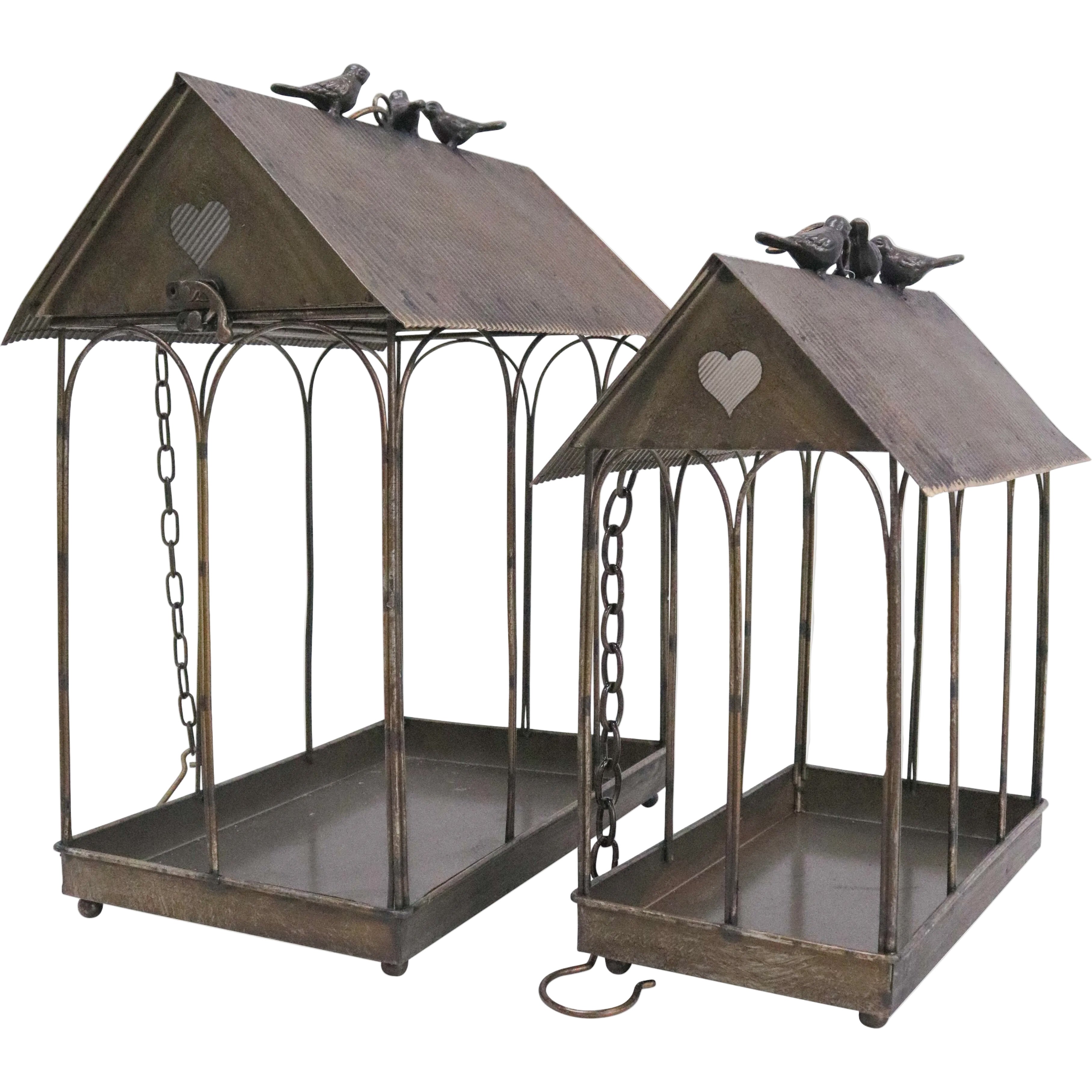 Bird Feeder Set of 2 House