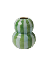 Fonda Vase - Green Blue Stripe