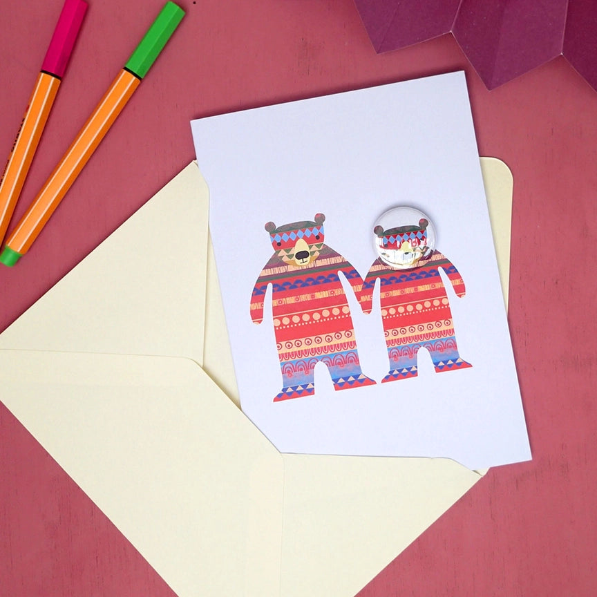 Card With Badge - Trifle Bears