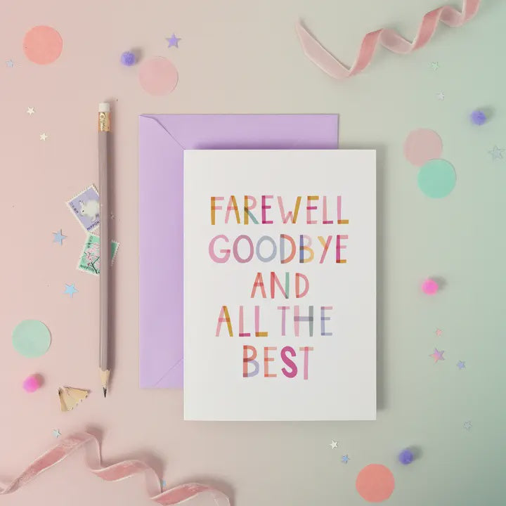 Farewell & Good Luck Foiled Card
