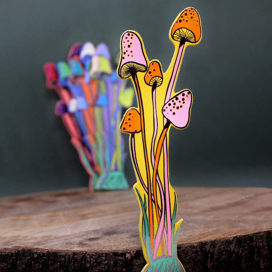 Mushroom Bookmark - Buttercup Yellow