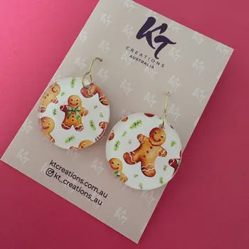 Gingerbread Hook Acrylic Earrings