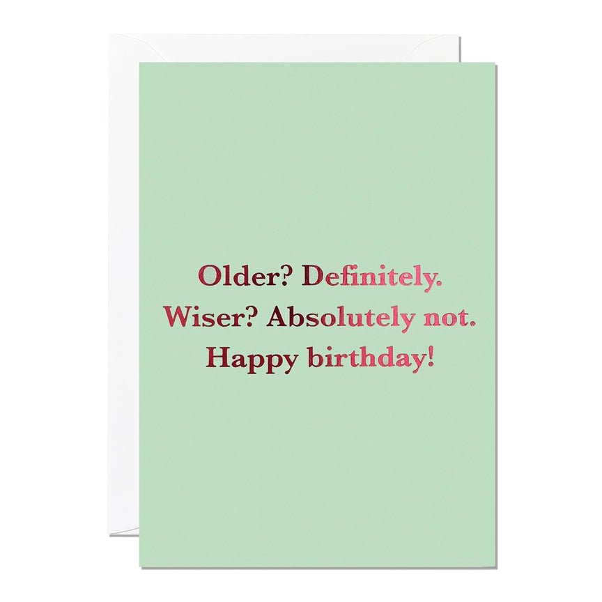 Older Wiser Card