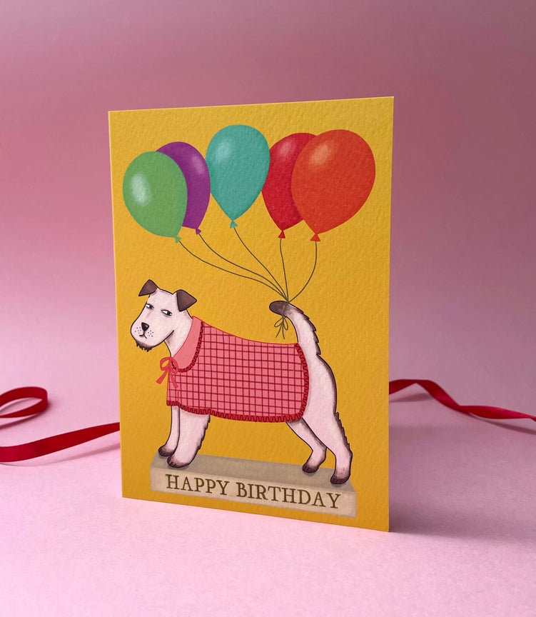 Dog & Balloons Card