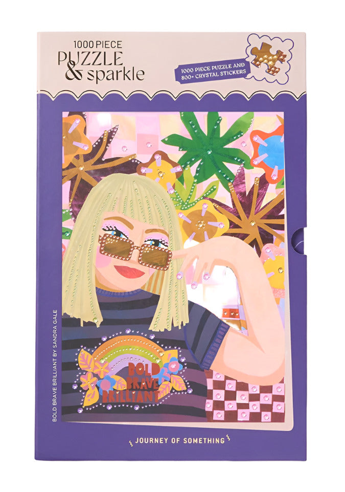 1000 pc Puzzle With Gems - Bold, Brave, Brilliant