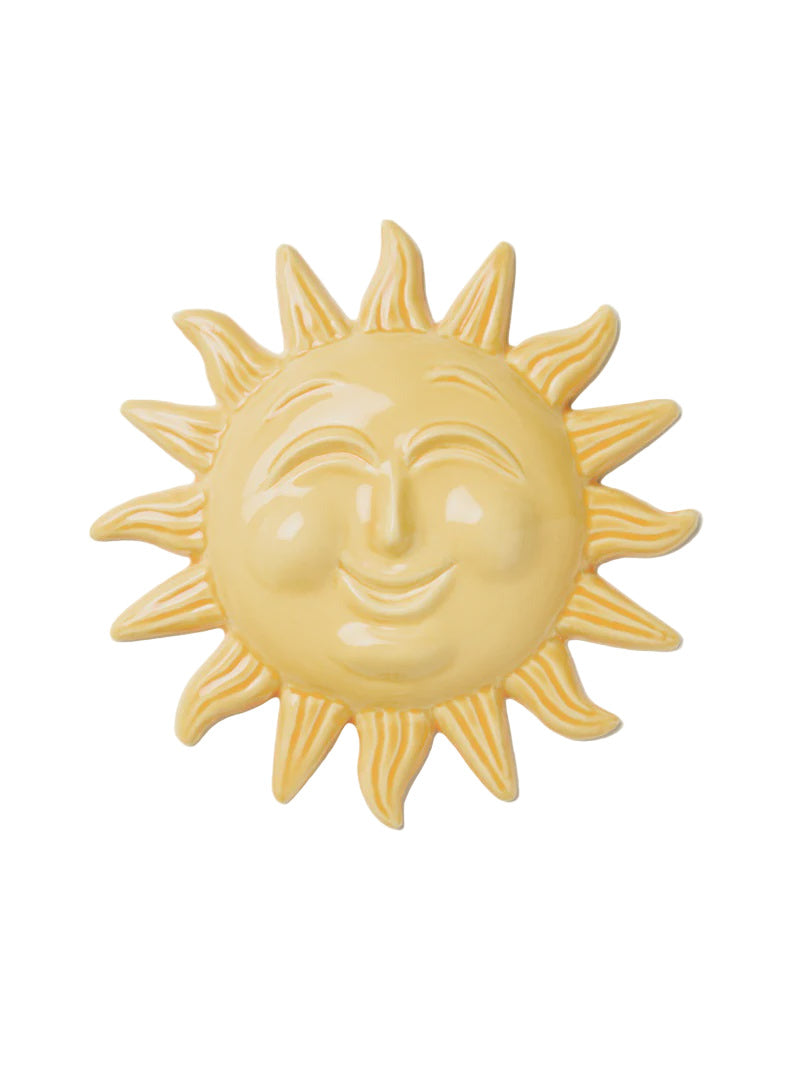 Icon Ceramic Wall Art - Butter Yellow Sun