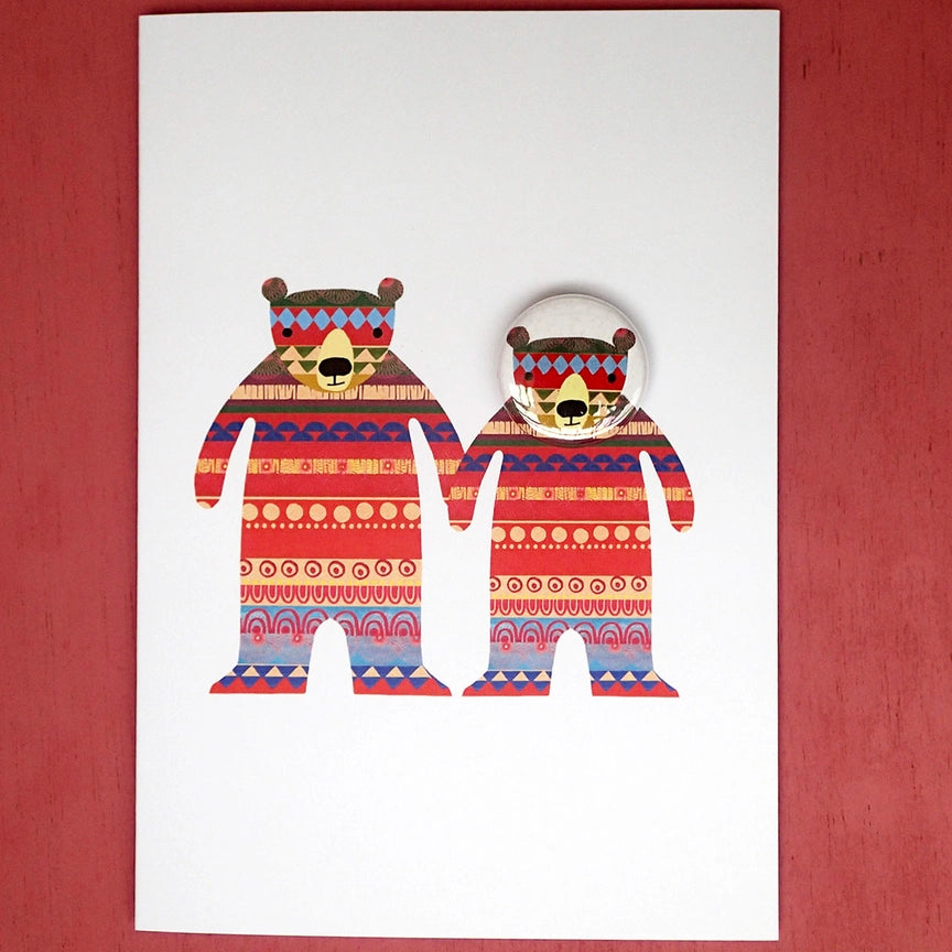 Card With Badge - Trifle Bears
