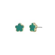 Felice Stud Earrings - Gold, Green