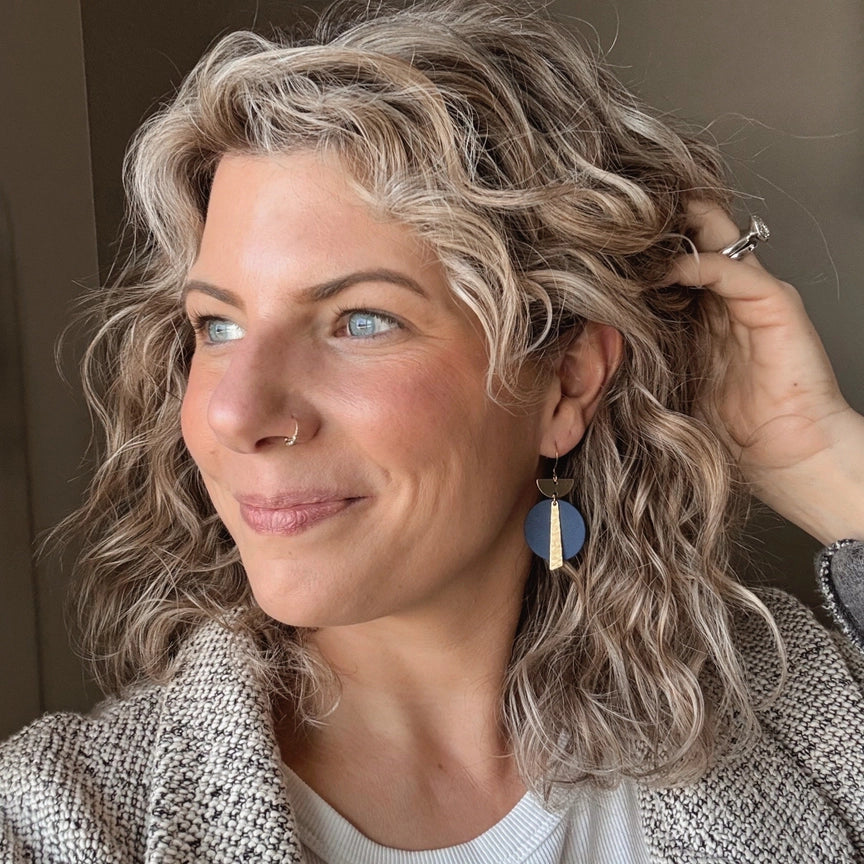 Crest Drop Earrings - Sand