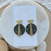 Crest Drop Earrings - Forest Floor
