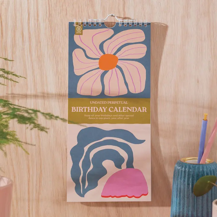 Undated Birthday Calendar