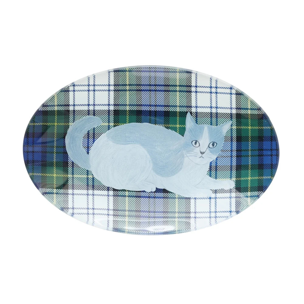 Matsuo Miyuki Glass Oval Plate - Ruru
