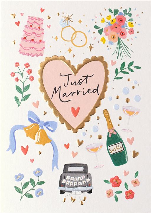Just Married Bubbly Card