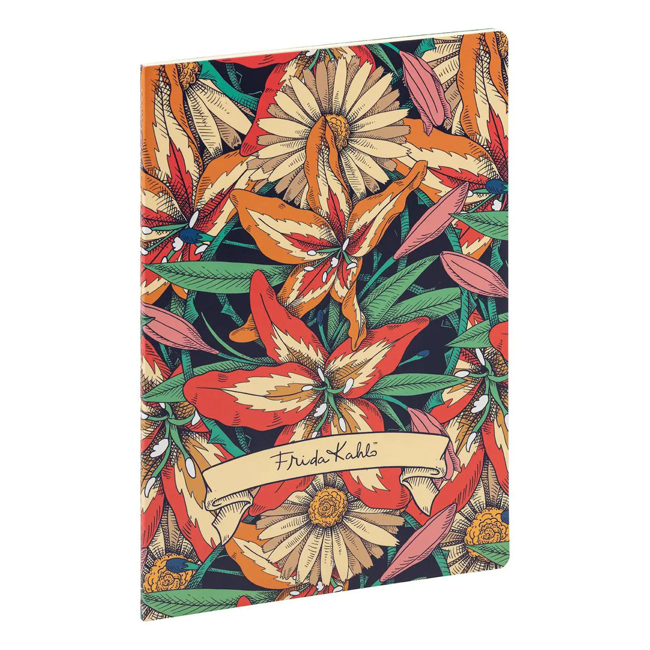 Stitched Lined Notebook A4 - Frida Kahlo