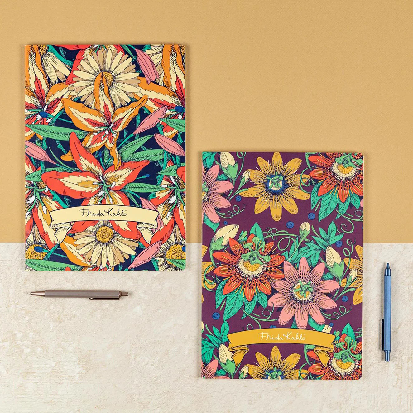 Stitched Lined Notebook A4 - Frida Kahlo
