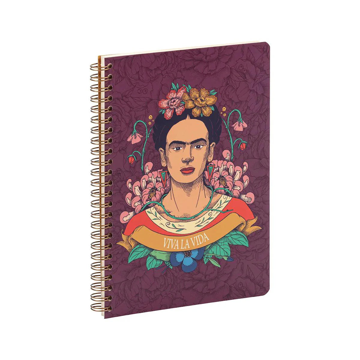 Wirebound Lined Notebook A5 - Frida Kahlo
