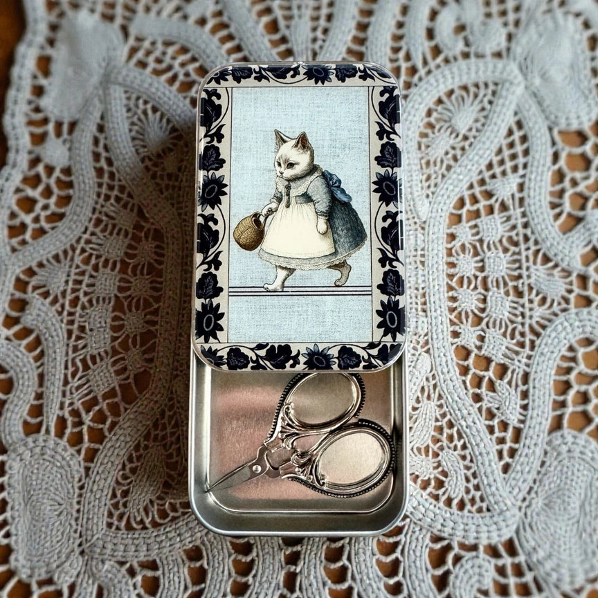 Notions Tin Small - Kitty