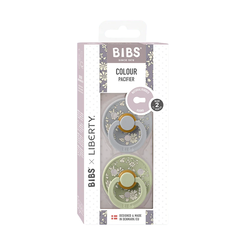 BIBS X LIBERTY Round Pacifier 2 Pack - Capel Sage Mix