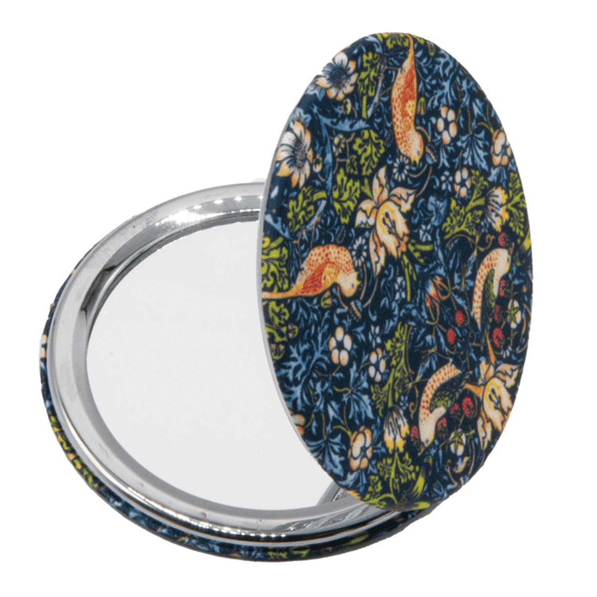 Fridolin Pocket Mirror - William Morris, Strawberry Thief